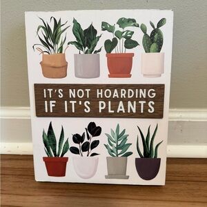 Decorative Plant Sign with Quote